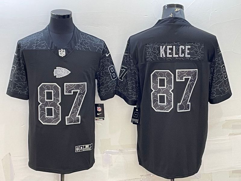 Men Kansas City Chiefs #87 Kelce Black Reflector 2022 Nike Limited NFL Jersey->women nfl jersey->Women Jersey